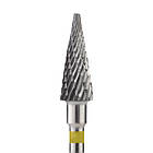 Фреза твердосплавна "Конус" з жовтою насічкою / Твердосплавна насадка на фрезер для манікюру та педикюру, фото 3