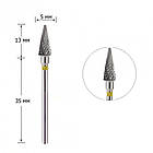 Фреза твердосплавна "Конус" з жовтою насічкою / Твердосплавна насадка на фрезер для манікюру та педикюру, фото 9