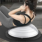 Балансувальна напівсфера Half Ball, з 2 еспандерами / Балансувальна платформа з ручками / Напівсфера, фото 2