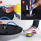 Балансувальна напівсфера Half Ball, з 2 еспандерами / Балансувальна платформа з ручками / Напівсфера, фото 9