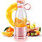Портативний блендер-пляшка 350мл Fresh Juice Blender, Рожевий / Бездротовий переносний міні блендер, фото 5