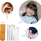 Багаторазові інструменти для чищення вух, 6шт у чохлі TOOL SET, колір Рандом / Набір вушних металевих паличок, фото 10