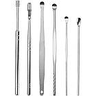 Багаторазові інструменти для чищення вух, 6шт у чохлі TOOL SET, колір Рандом / Набір вушних металевих паличок, фото 8