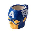 Кружка керамічна 400 мл, Elitе Captain America / Фігурна чашка Капітан Америка / Дитячий кухоль з принтом, фото 4