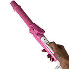 Плойка-утюжок 2в1 Kemei GB-KM-987, Рожева / Випрямляч-щипці для укладання волосся / Стайлер для волосся, фото 4