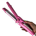 Плойка-утюжок 2в1 Kemei GB-KM-987, Рожева / Випрямляч-щипці для укладання волосся / Стайлер для волосся, фото 3