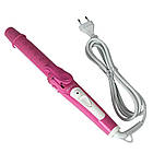 Плойка-утюжок 2в1 Kemei GB-KM-987, Рожева / Випрямляч-щипці для укладання волосся / Стайлер для волосся, фото 8