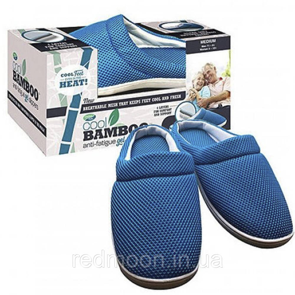 Бамбуковые тапочки Cool Bamboo Anti-Fatigue Gel Slippers / Домашние тапки / Расслабляющие тапочки для дома - фото 10 - id-p1824785546