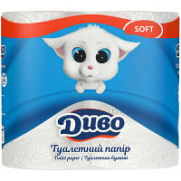 Туалетная бумага Диво Soft 2 слоя белая 4 рулона (4820003831915) - Топ Продаж!