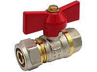 Кран кульовий під обтиск для металопластикових труб 16 х 1/2" В ECO