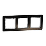 Рамк 3-пост шт чорн скло Sedna Elements