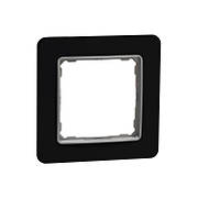 Рамк 1-пост шт чорн скло Sedna Elements