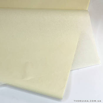 Тішью тишею папіросний папір айворі / слонова кістка 50 х 70см