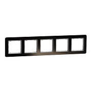 Рамк 5-пост шт чорн скло Sedna Elements