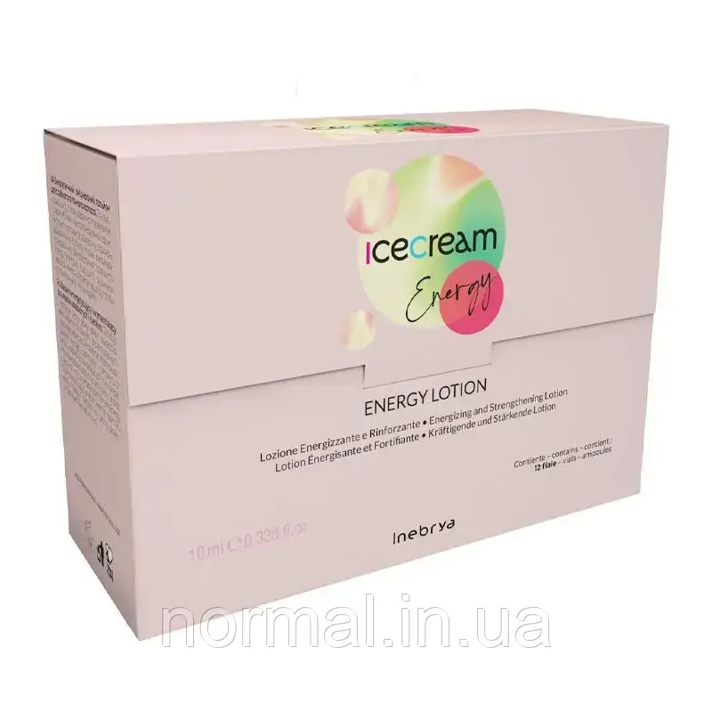 Лосьйон проти випадіння волосся ампули Inebrya Ice Cream Energy Lotion Intensive упаковка