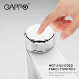 Змішувач для умивальника GAPPO G1095-1, хром, фото 3