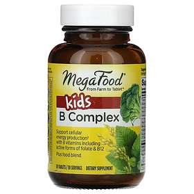 Комплекс вітамінів групи B для дітей (Kids B Complex) MegaFood, 30 таблеток