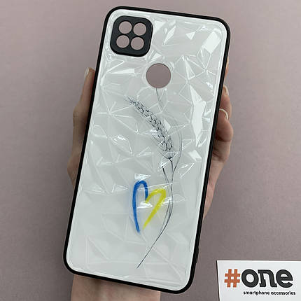 Чохол для Xiaomi Redmi 9C патріотичний чохол з колоском на телефон сяомі редмі 9с білий F8E, фото 1