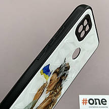 Чохол для Xiaomi Redmi 9C патріотичний чохол з дівчинкою українкою на телефон сяомі редмі 9с білий F8E, фото 4
