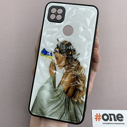 Чохол для Xiaomi Redmi 9C патріотичний чохол з дівчинкою українкою на телефон сяомі редмі 9с білий F8E, фото 1