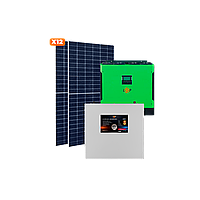 Автономная солнечная электростанция СЭС 5kW АКБ 6.7kWh (литий) 140 Ah Премиум GRID (21150)