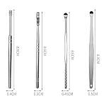 Інструменти для чищення вух Lanbena (6 шт) у шкіряному тубусі рожевий, фото 6