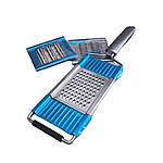 Універсальна тертка металева (KG-4808) з ручкою 3 насадки Сіра, фото 7