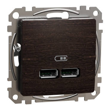 USB роз A+A 2,1A Венге Sedna Elements, фото 1