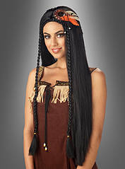 Длинный парик в индейском стиле
