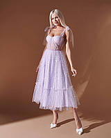Очень красивое женское платье корсетное Ткань сетка с голограммным принтом Размеры 40-42 42-44