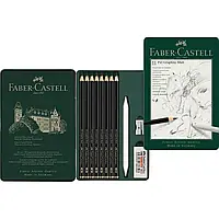 Набір матових чорнографітних олівців Pitt Graphite Matt Faber-Castell (8 олів. 14В-НВ + акс.) 115220