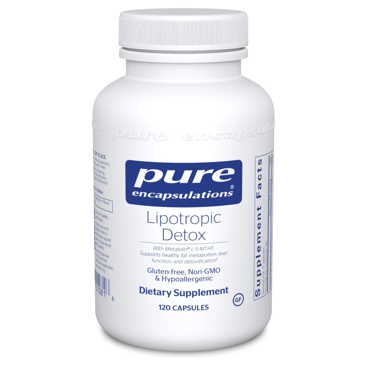 Pure Encapsulations Lipotropic Detox / Здоровий відтік жовчі та метаболізм токсинів у печінці 120 капсул BX048, фото 1