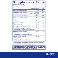 Pure Encapsulations Lipotropic Detox / Здоровий відтік жовчі та метаболізм токсинів у печінці 120 капсул BX048, фото 2