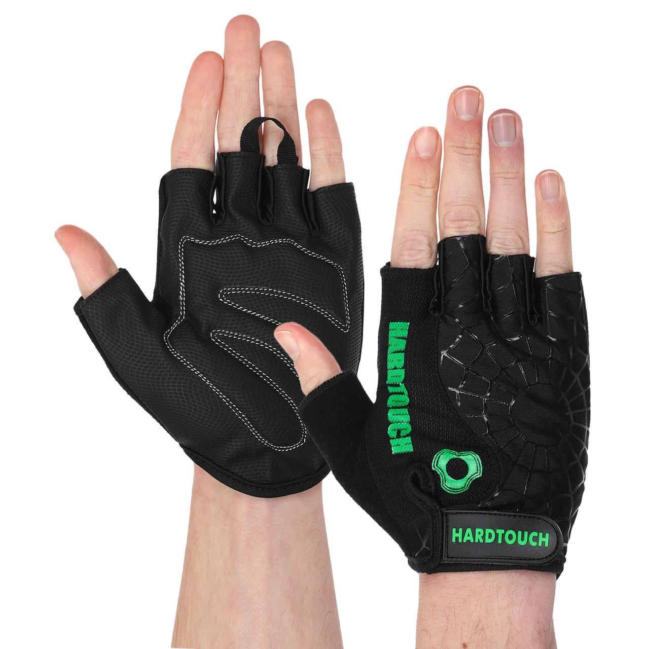 Рукавиці для фітнесу рукавички спортивні Zelart Hard Touch 9499 розмір M Black-Green, фото 1