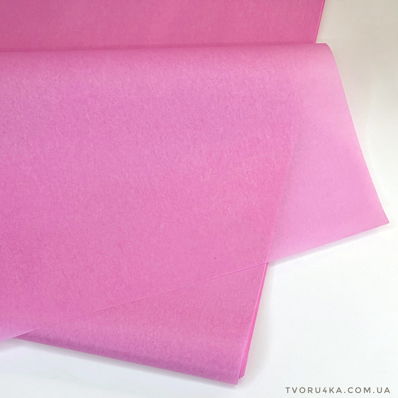 Тішью папір упаковочний рожевий 50 х 70см (100 аркушів)
