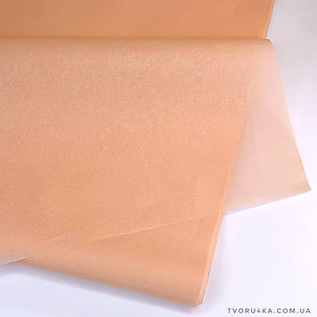 Тішью упаковочний папір світло-персиковий 50 х 70см (500 аркушів)
