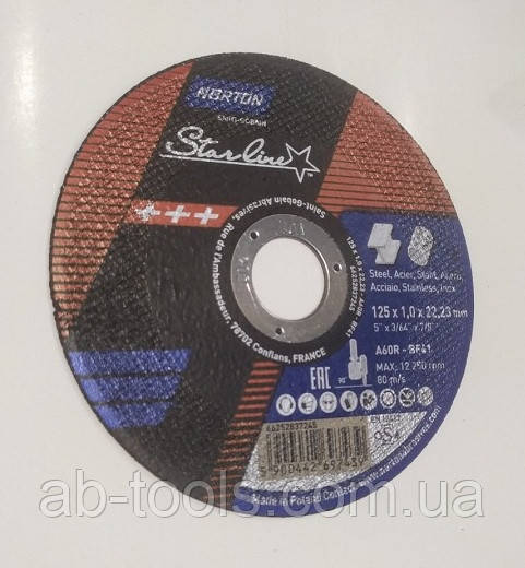 Відрізний Norton 125/1 круг для металу, фото 1