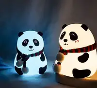 Детский силиконовый аккумуляторный ночник Панда , Ночник аккумуляторный Панда