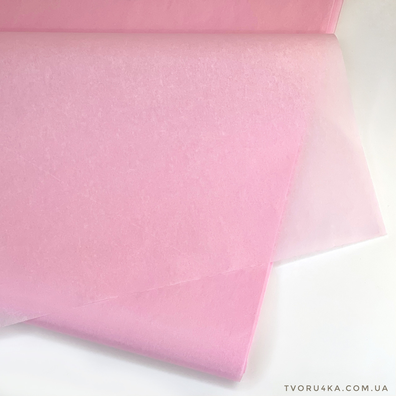 Тішью упаковочний папір ніжно рожевий 50 х 70см (500 аркушів)