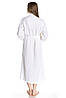 Жіночий білий літній халат із мусліну, 100% бавовна, розмір 48-52, кімоно, 100% Бавовна Lekesiz, Туреччина 50, XL, фото 3