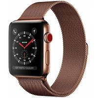 Ремінець металевий Milanese Loop Bronze для Apple Watch 42/44/45 mm браслет міланська петля бронзовий