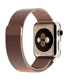 Ремінець металевий Milanese Loop Bronze для Apple Watch 42/44/45 mm браслет міланська петля бронзовий, фото 3