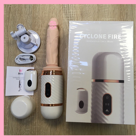 Автоматична секс машина з підігрівом, Телескопічний вібратор із пультом, Фаллос на присоску, Інтимні ігри, фото 1