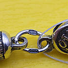 Шовковий чоловічий браслет плетений зі вставками зі срібла 925 проби, фото 10