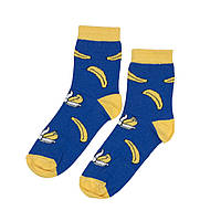 Хлопковые яркие носки с бананами Житомир (синий)