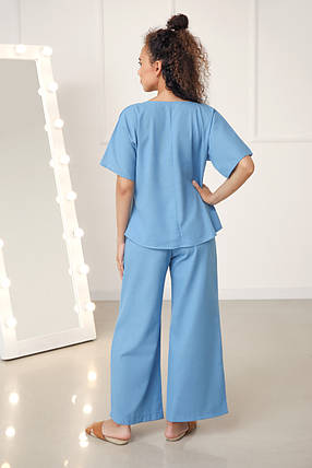 Жіночий костюм вільного крою з натурального льону "Delux"| Розпродаж моделі, фото 3