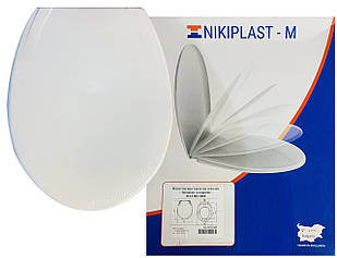 Сидіння з кришкою для унітаза Nikiplast (біле) Магнолія з мікроліфтом