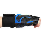 Рукавиці для фітнесу рукавички спортивні Zelart Hard Touch 9532 розмір S Black-Blue, фото 7