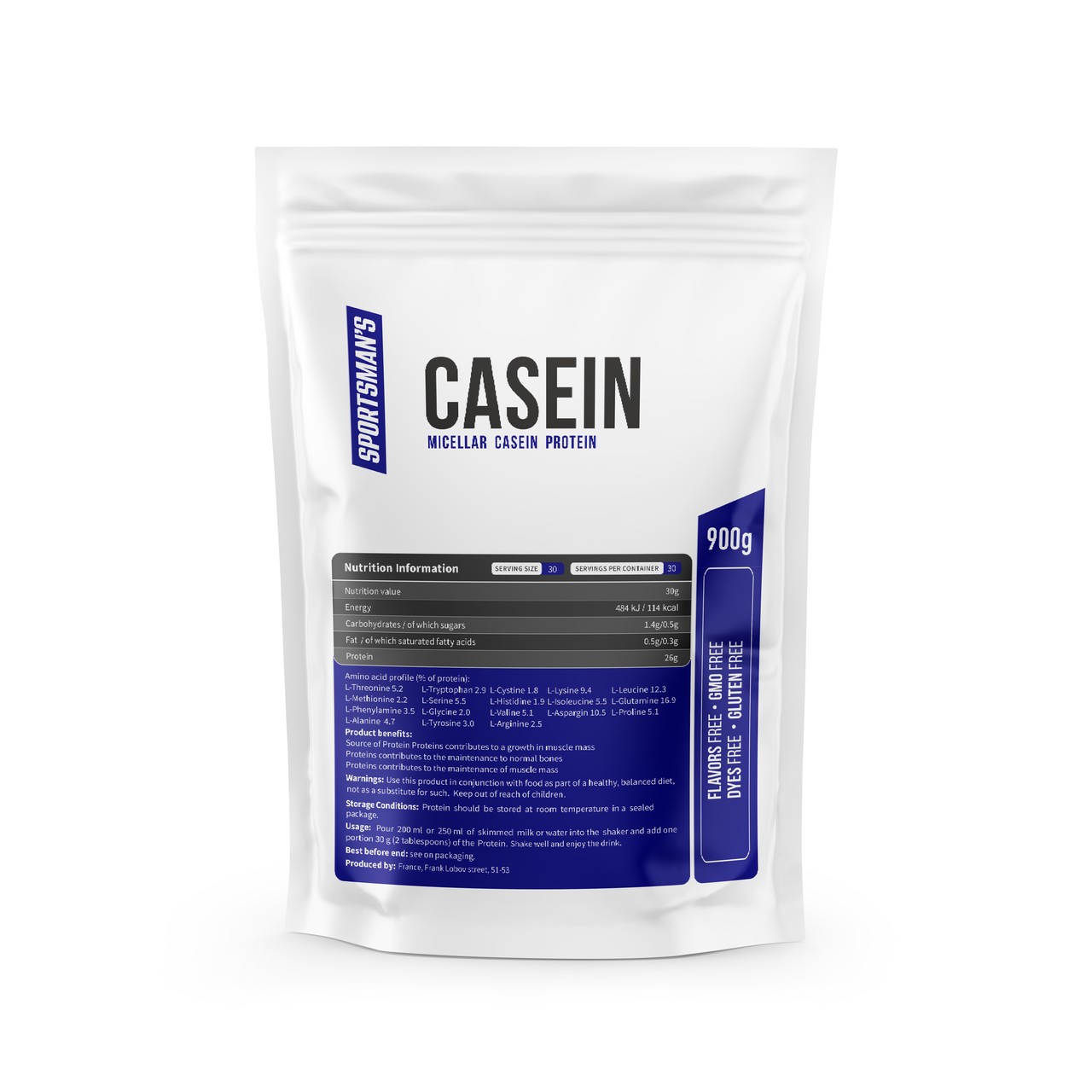 Протеїн Міцелярні Казеїн 90% Ingredia 900грамм, фото 1