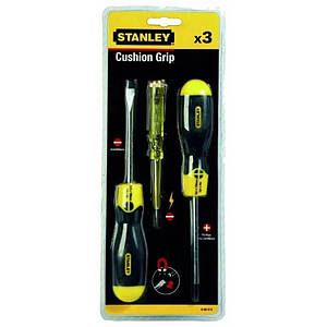 Набір із двох викруток CushionGrip і тестера напруги STANLEY 0-65-012